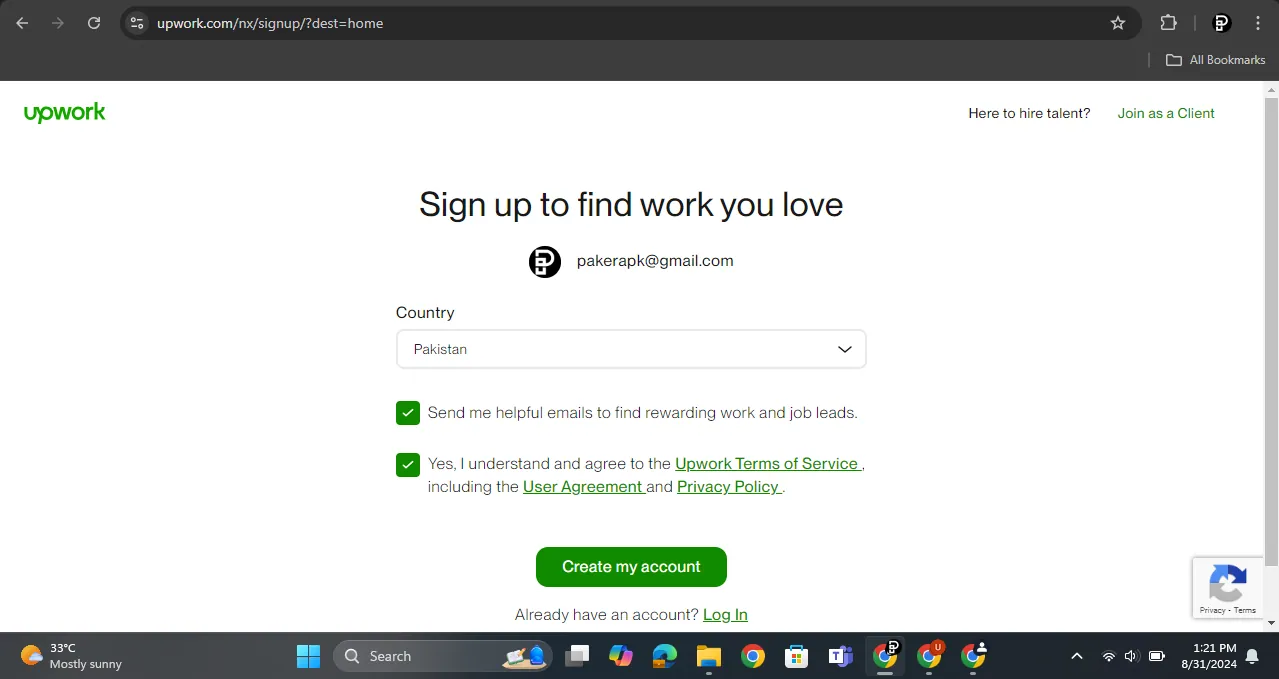 Confirm Your Country and Agree to Terms