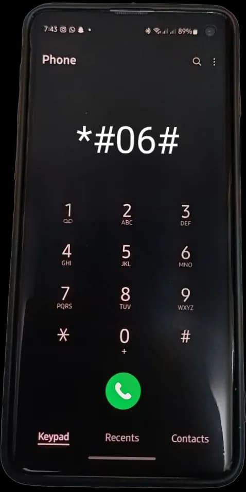 Checking whether a mobile is PTA approved by sending the IMEI to 8484