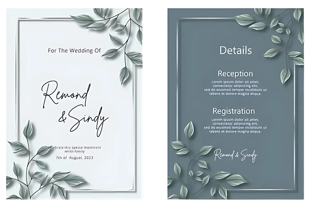 Modern Wedding Invitation Cards
