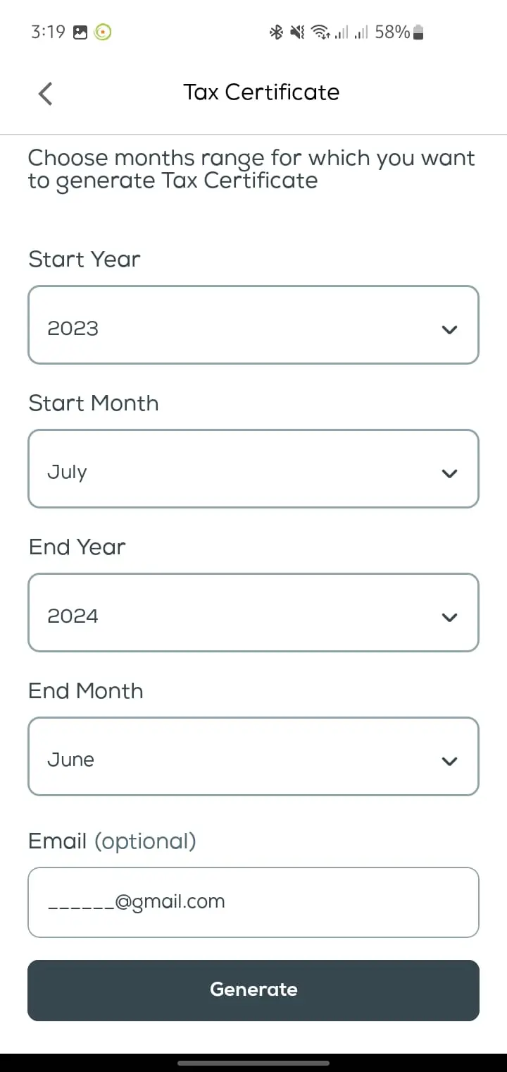 Select the Time Period