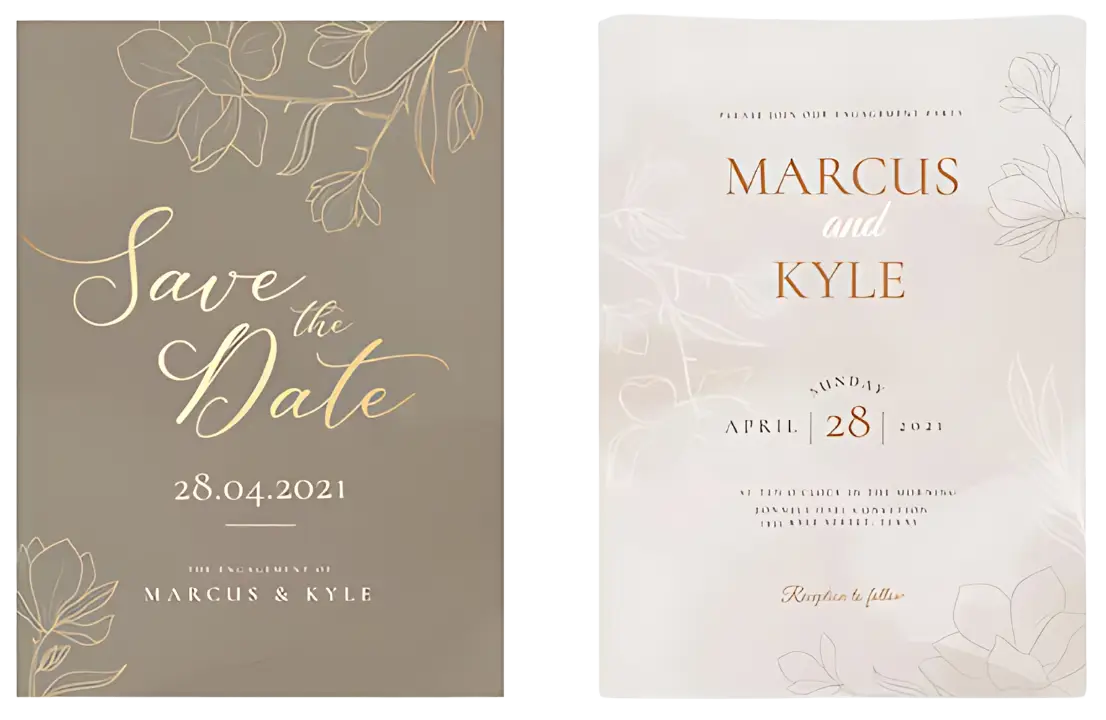 Simple and Elegant Designs Wedding/shadi Card
