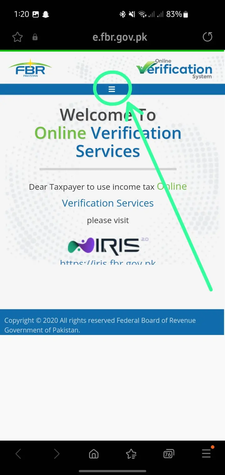Three-Bar Menu Online Taxpayer Verification - How to Check Your NTN Status Online