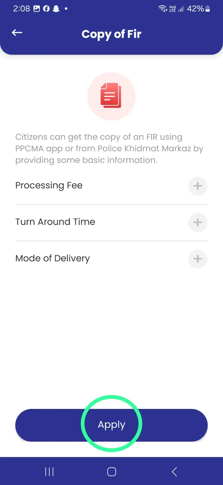 Check FIR Online - Punjab Police Mobile App - Step 6