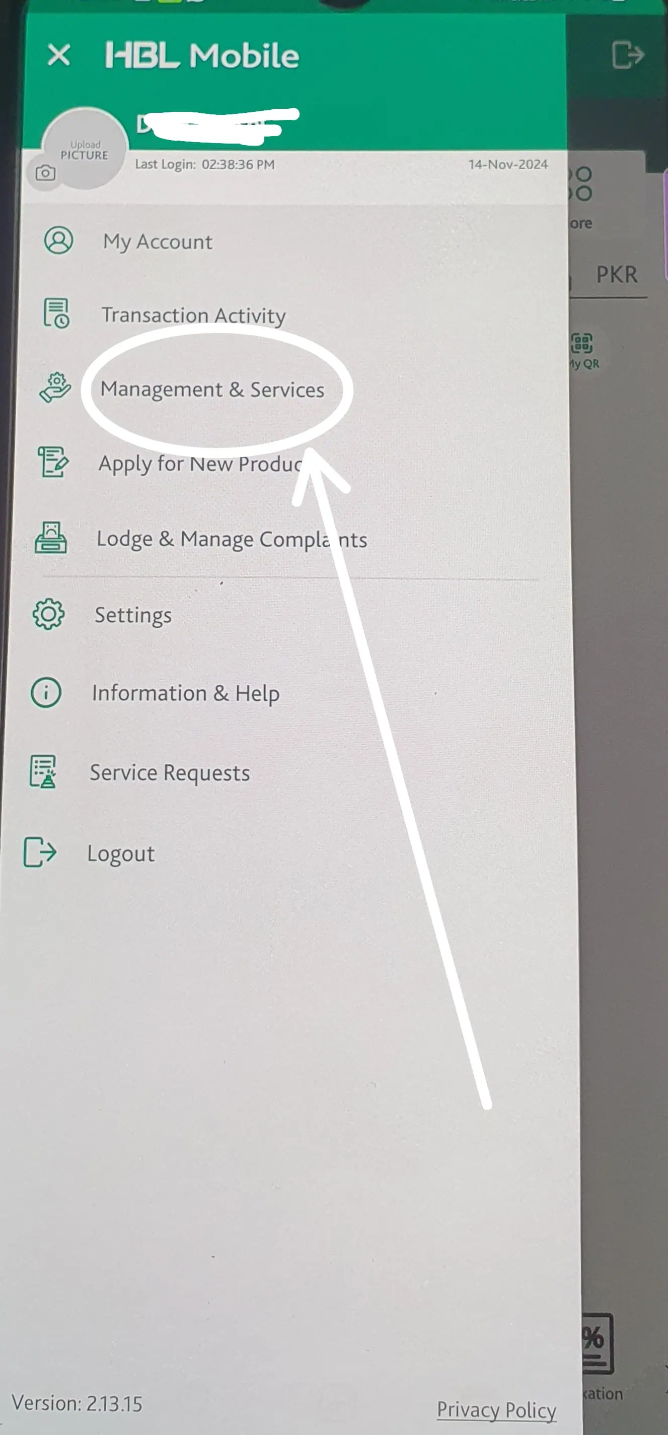 How to Block Your HBL ATM Card Using the App - step 3