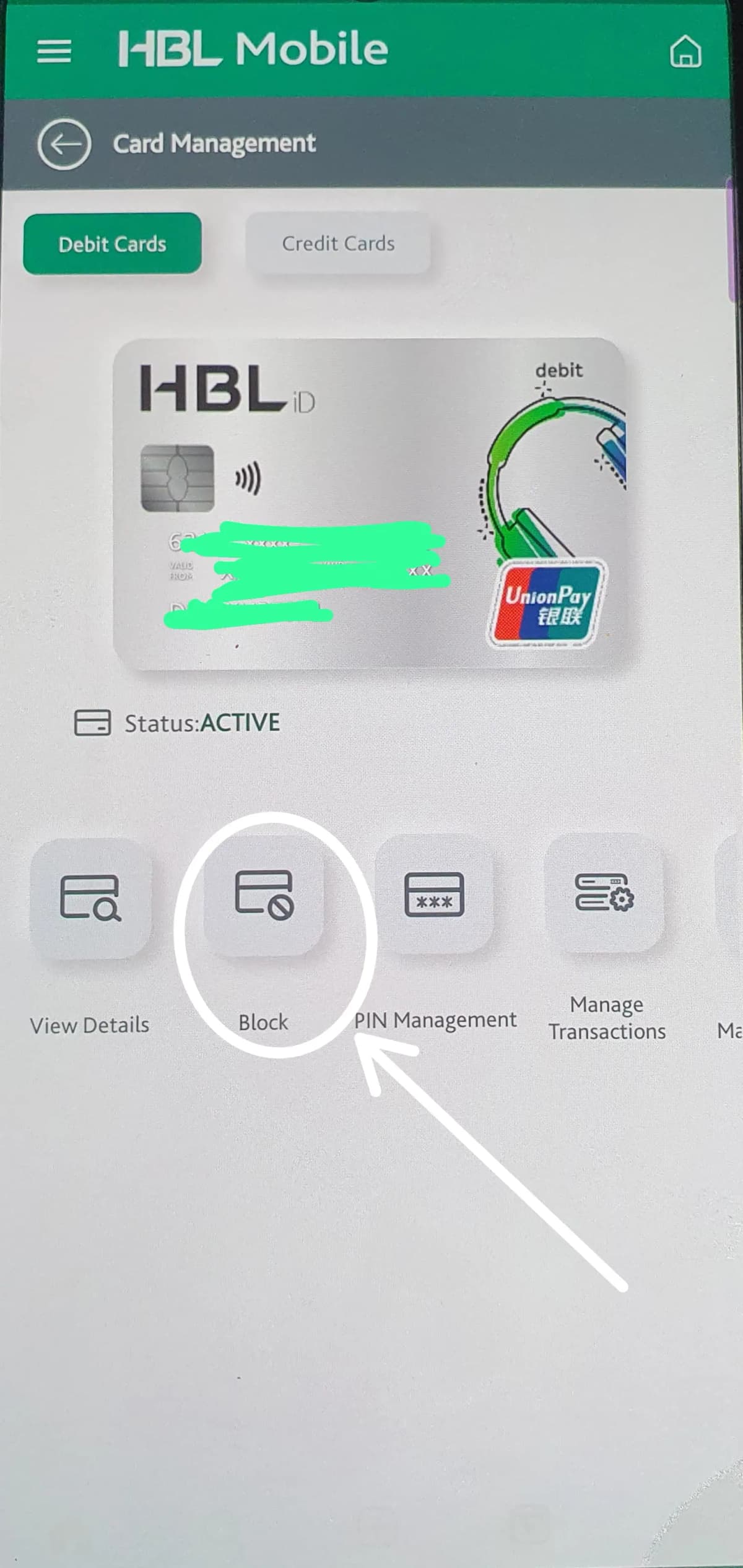 How to Block Your HBL ATM Card Using the App - step 5