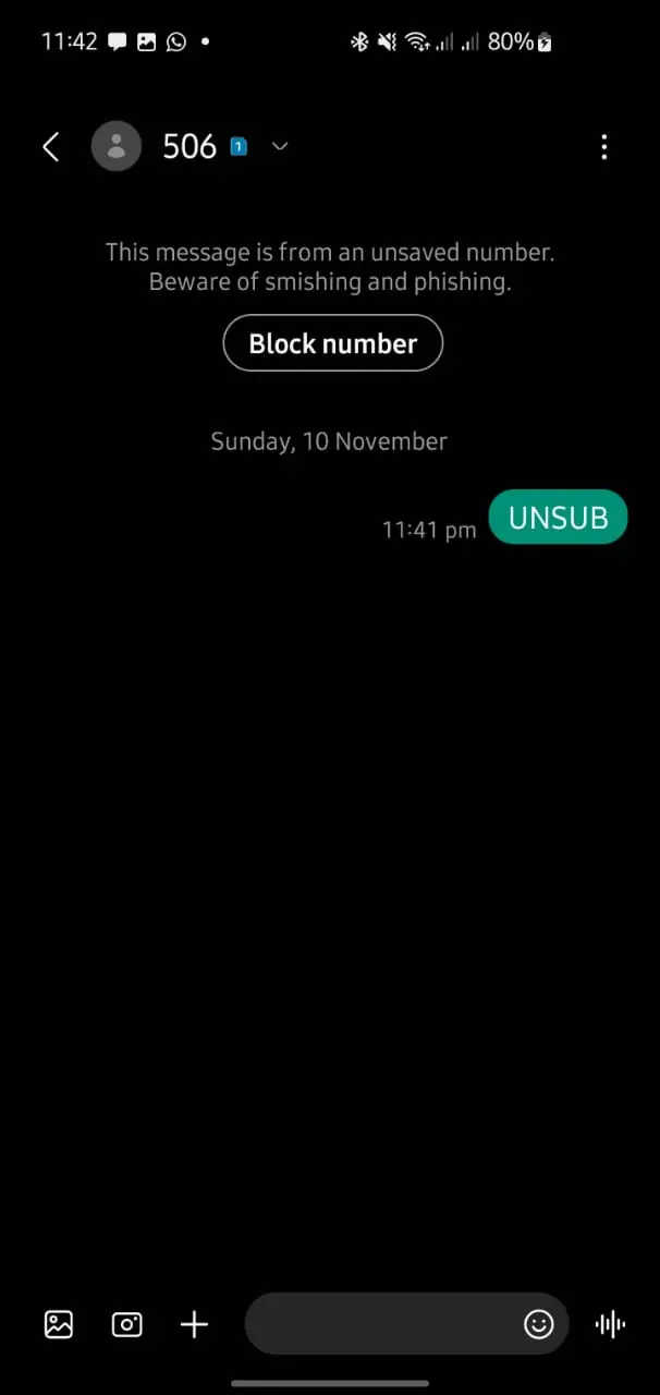 Unsubscribe ufone Package code