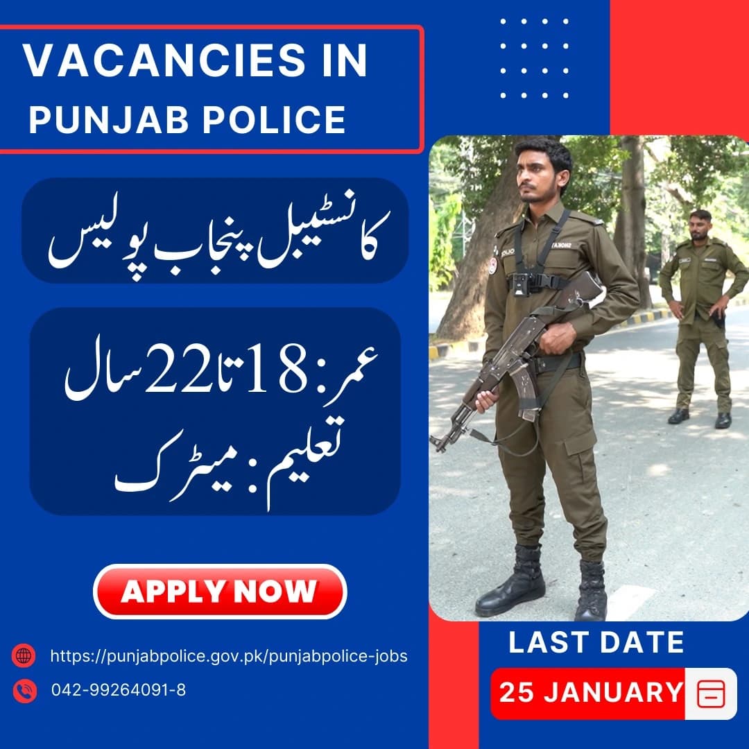 Punjab Police Constable Jobs 2025