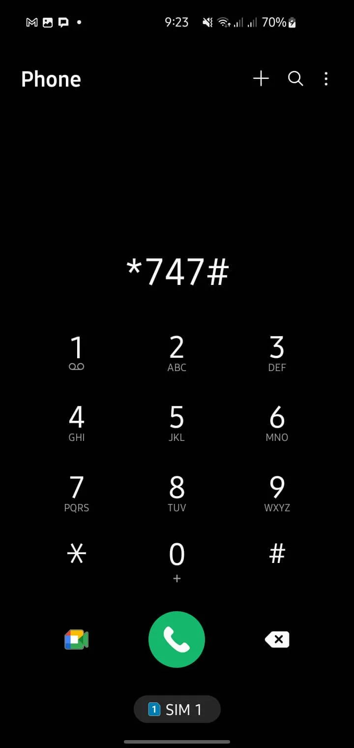 Subscribing to the Ufone Super 5 offer using code *747#