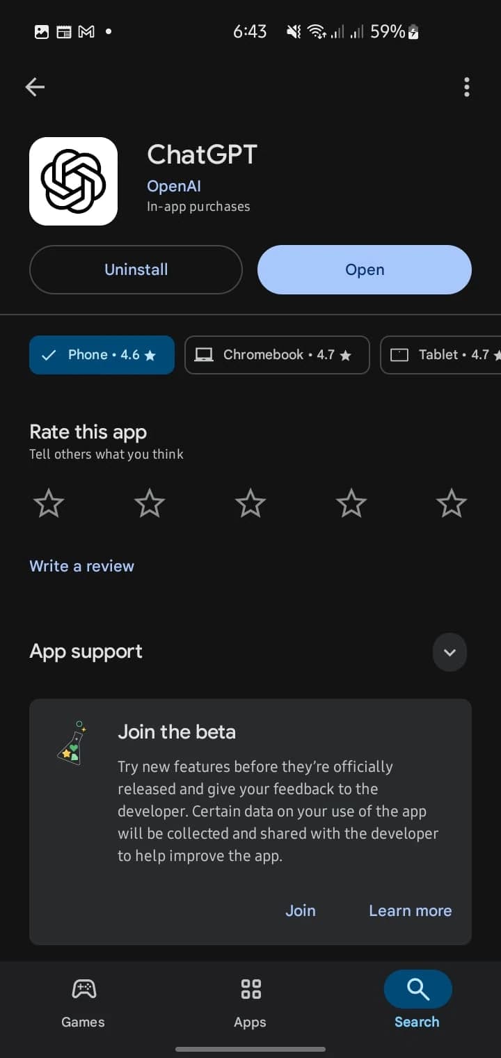 Join Chatgpt Beta program for advance features