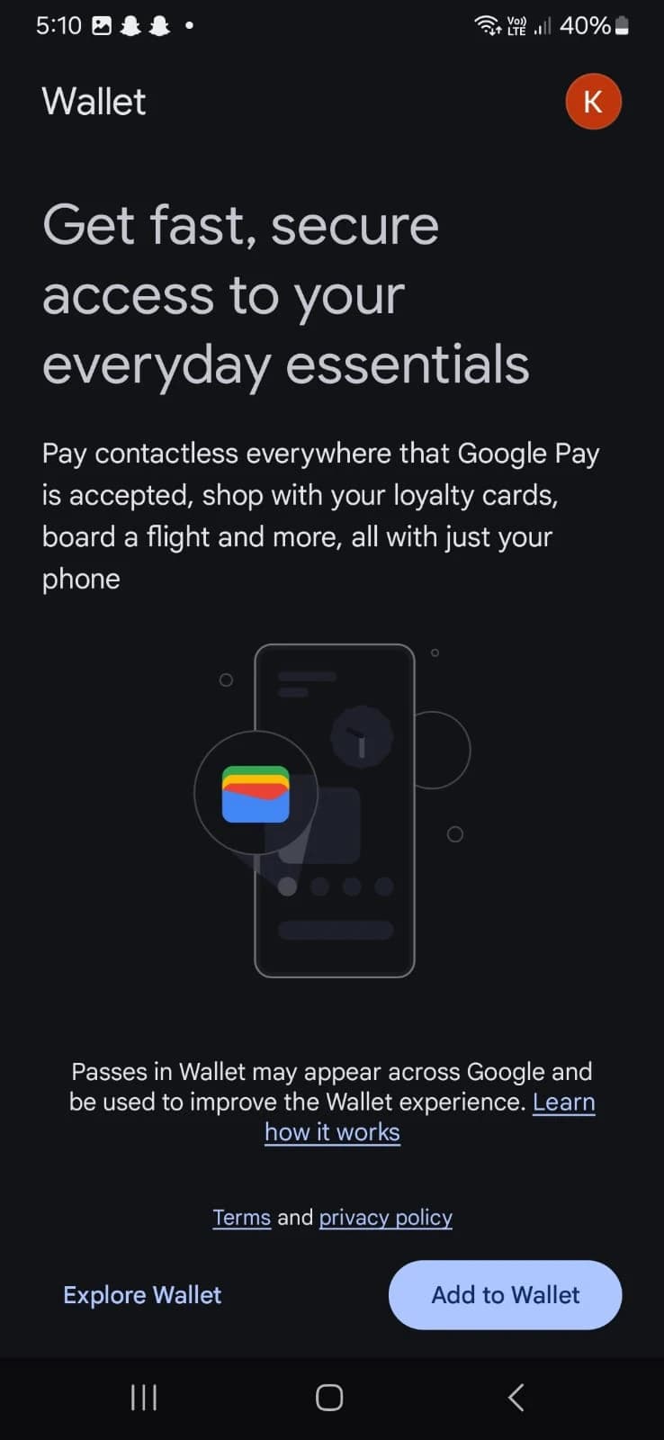 Add to Wallet to add cards