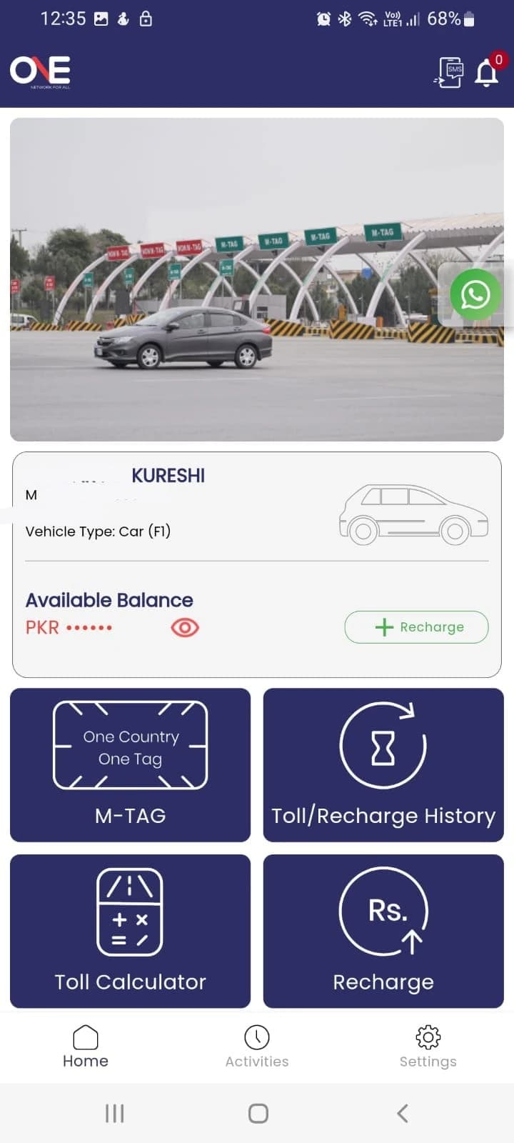 Check MTag Balance online