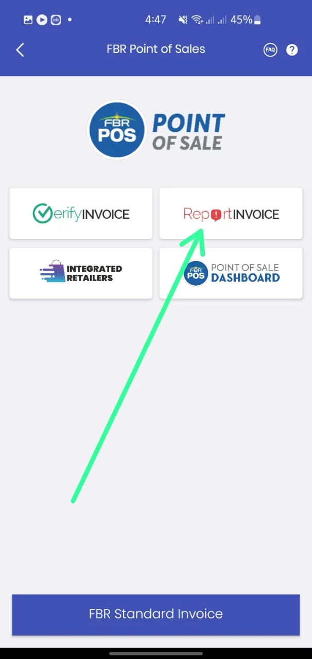 Report non-pos invoice to FBR