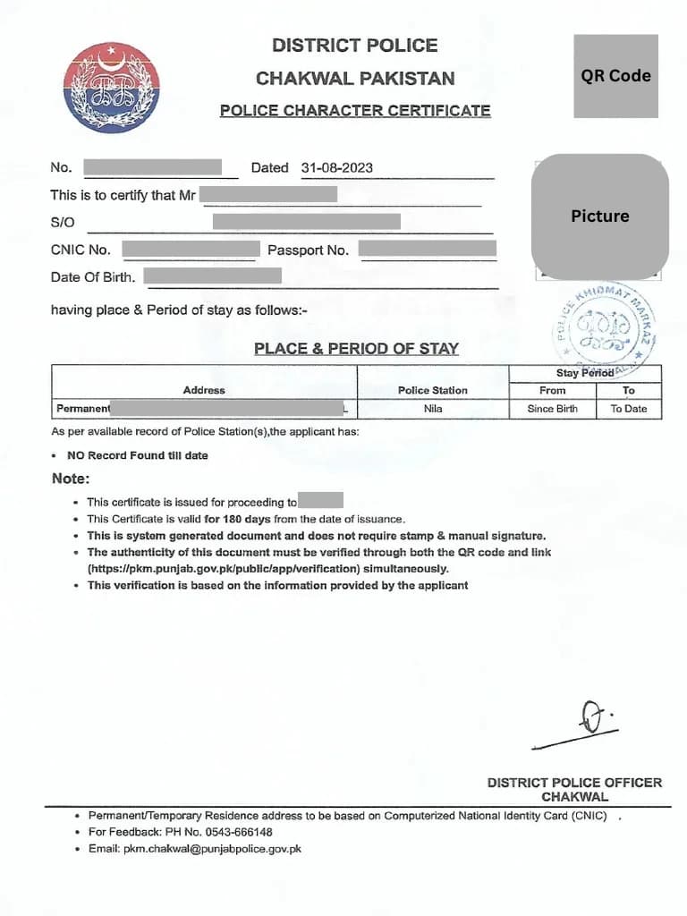Police Clearance Certificate Apply Online